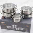 SS COCKWARE 3-LAYER SLIVER 
20-24-28-28-32CM 10PCS/SET (HY1120-20756-4)       