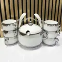 طقم شوربة بحامل معدني