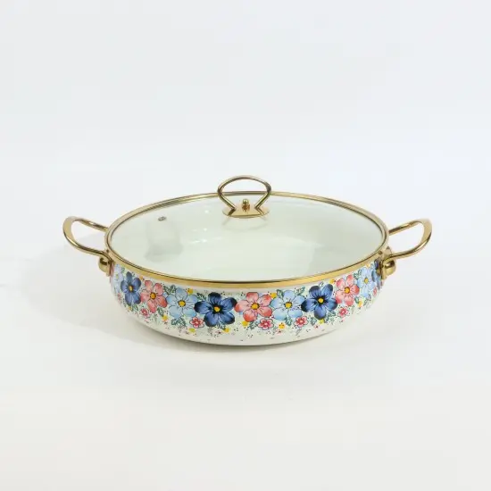 ENAMEL POT 30CM-MIX DESIGN