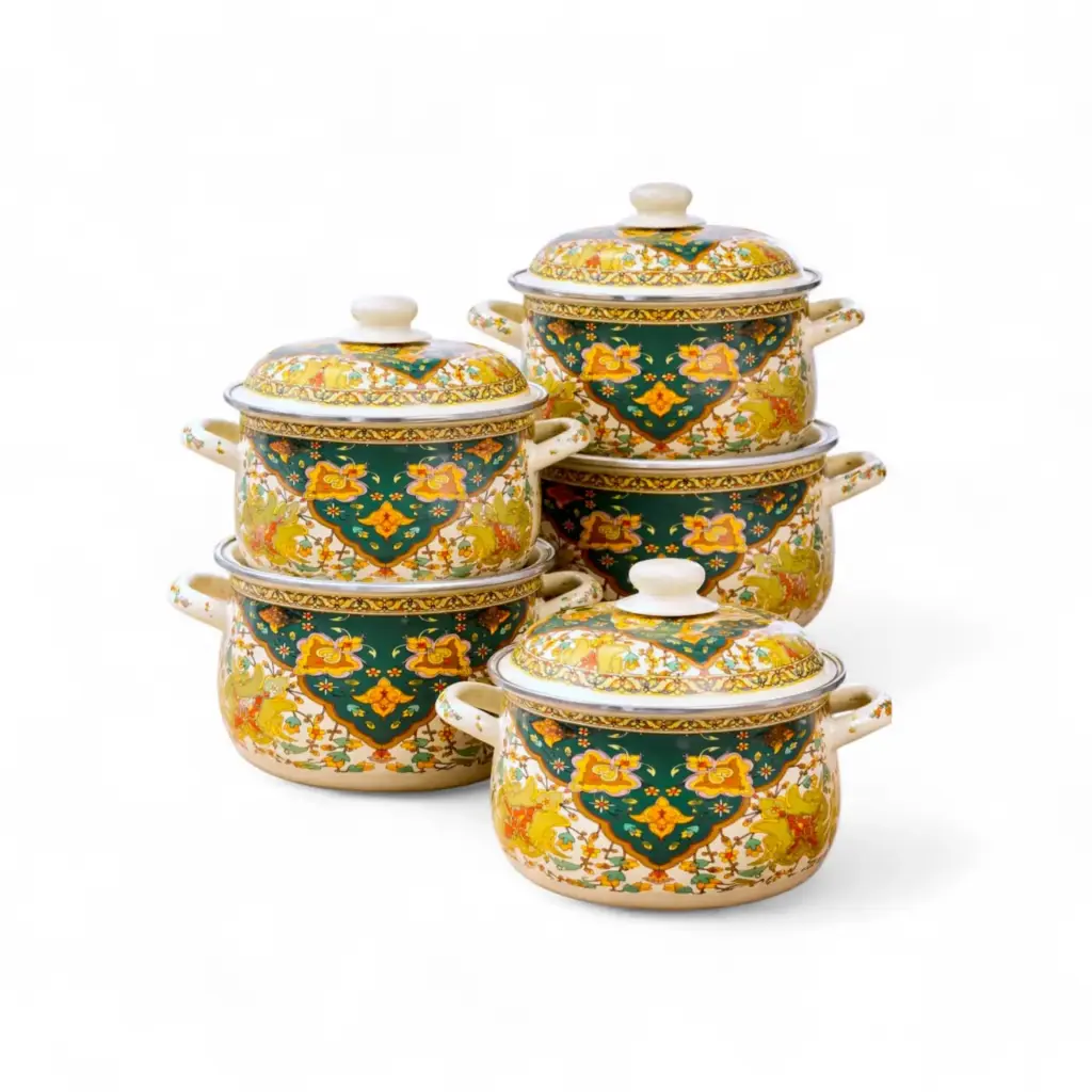 ENAMEL COCKWARE 5PCS/SET 18-20-22-24-26CM-