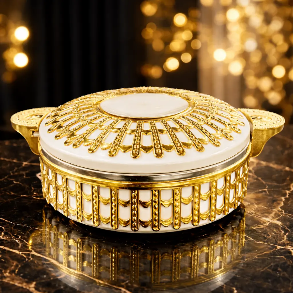LUXURY HOT POT WHITE/GOLD  4.5L