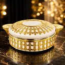 LUXURY HOT POT WHITE/GOLD  4.5L