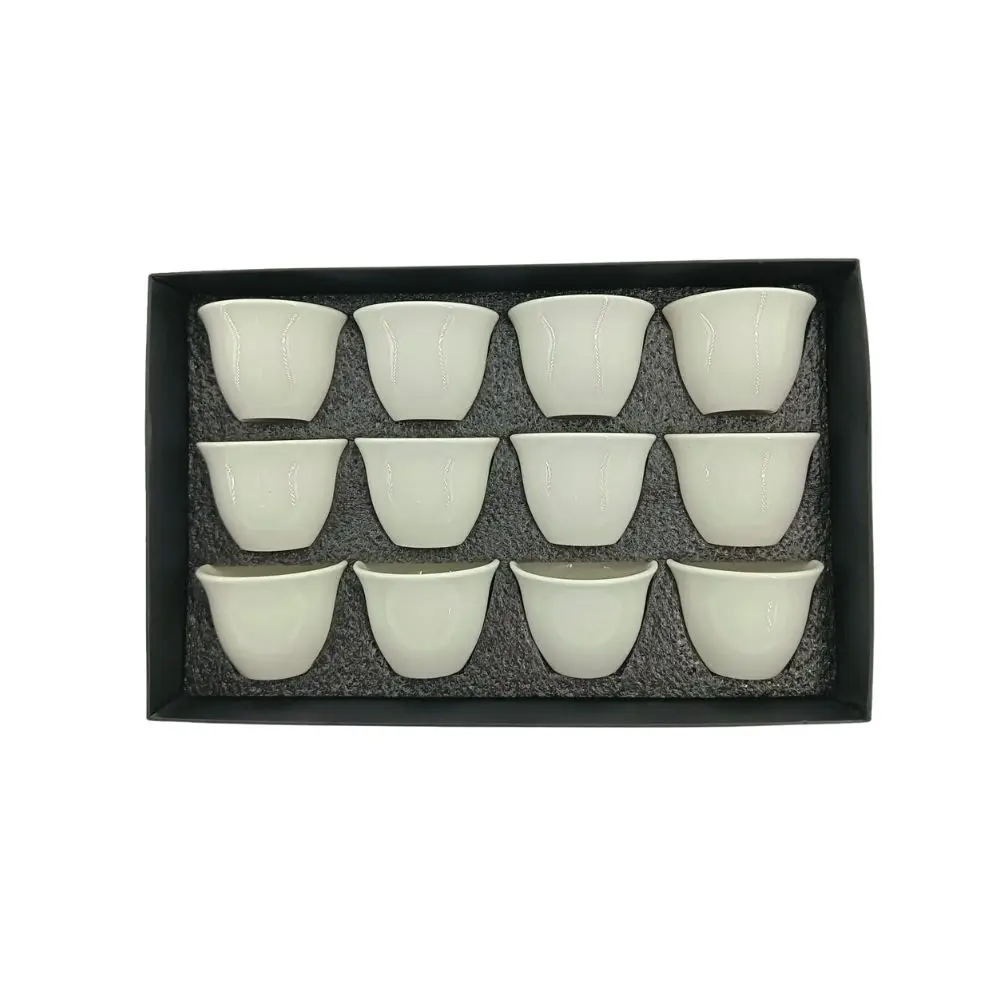 COFFE CUP 12PCS/SET WHITE (HY25-0123-1)
