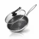 430-SS THREE PLY STEEL WITH FROSTED HANDLE 32CM