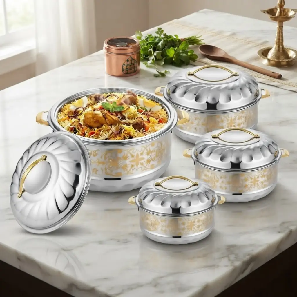 SS POT 1-2-3-5L 4PCS/SET FRESH BOX (2511-033B-1)
