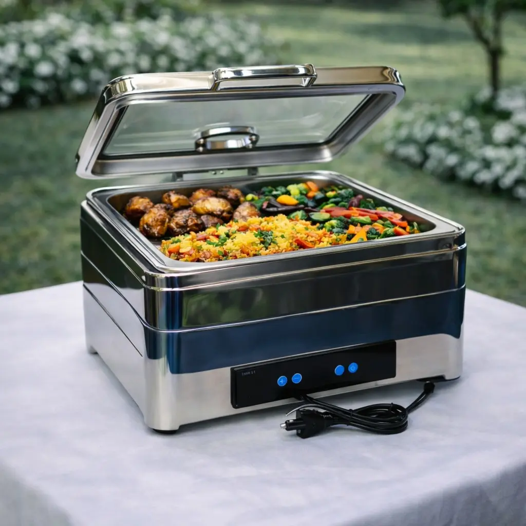 BUFFET STOVE SIZE:1*1 RECTANGLE SILVER (251118-11-4.)