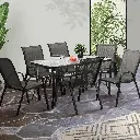 TABLE WITH 6PCS CHAIR SET (20178-1) 