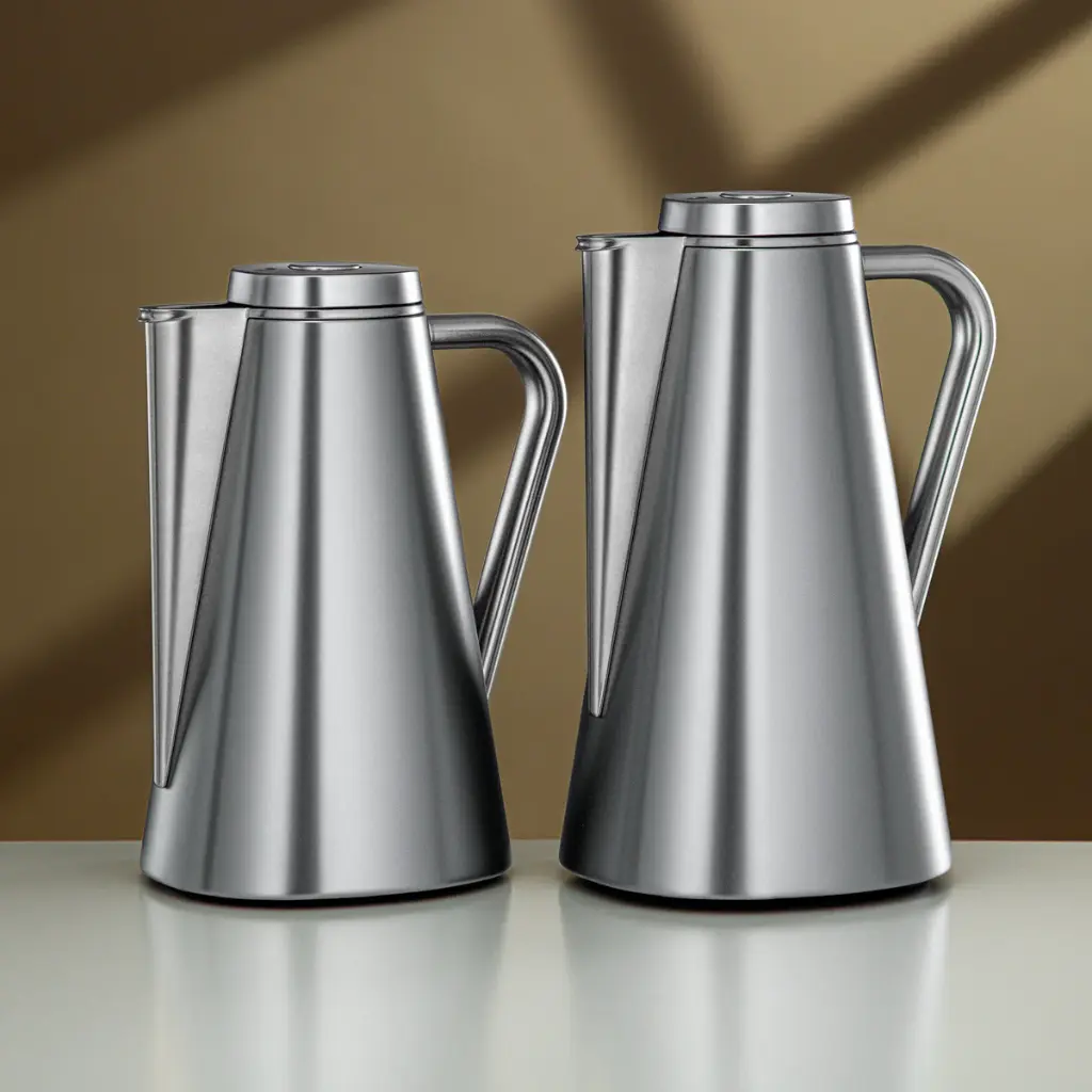 ALMARJAN VACUUM FLASK SET 0.7L + 1L MATT NICKEL XOC-0700/1000 E50