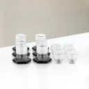 طقم شاي 18 قطعة أبيض وأسود