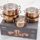 STAINLESS STEEL COOKWARE POTS GOLD 5PCS/SET