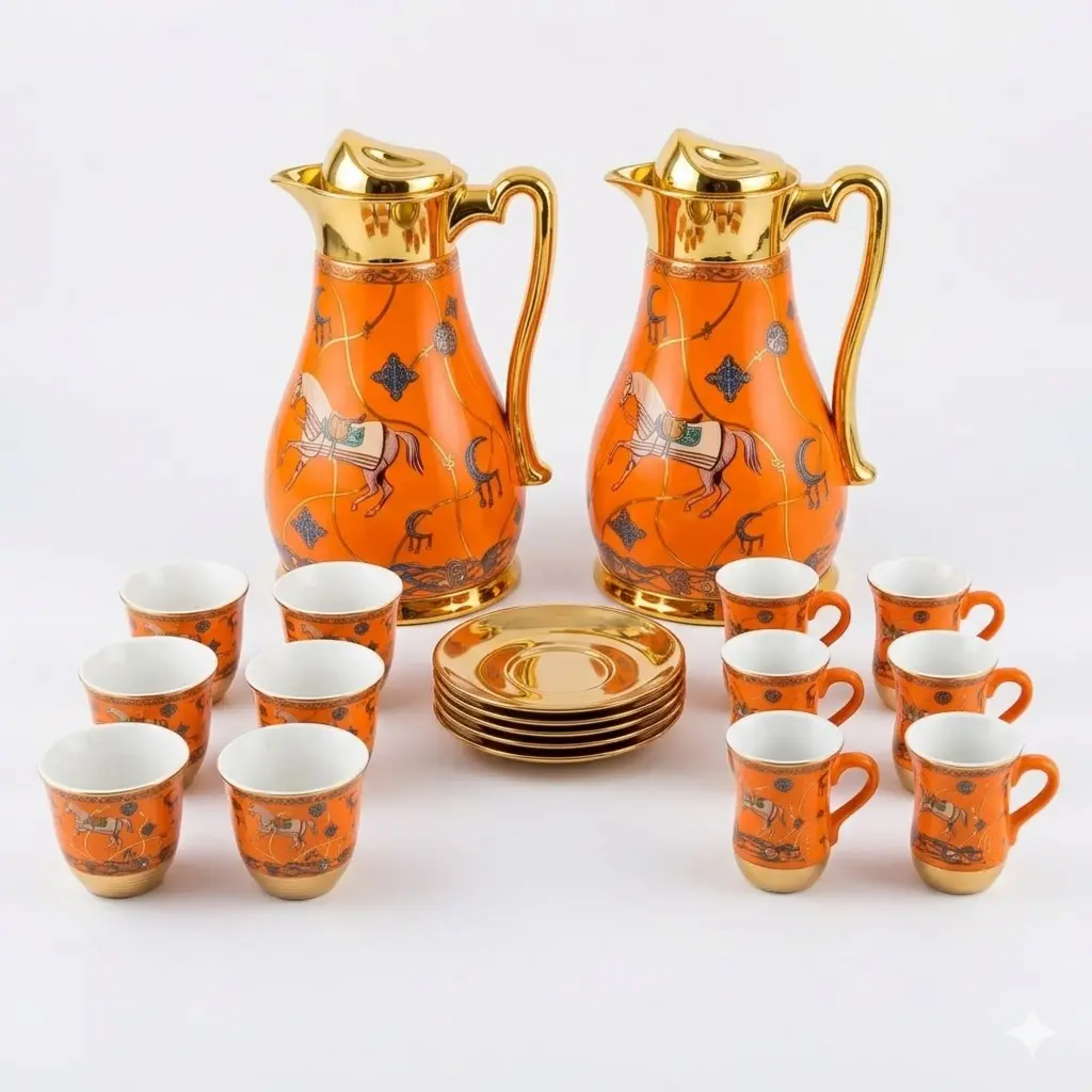 39 PCS LUXURY ARABIC COFFEE & TEA SERVING SET IN:16067-10