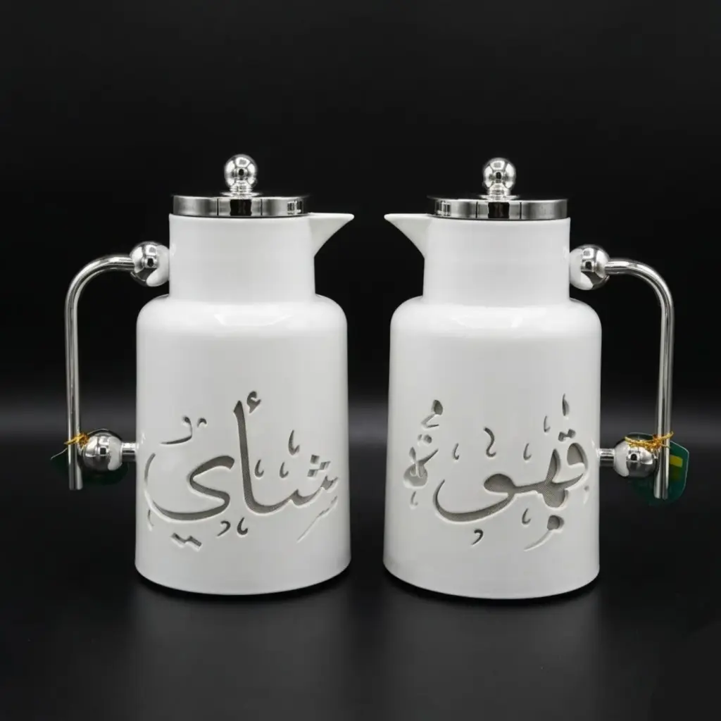 VACUUM JUG  FLASK 1.0L WHITE/SLIVER IN:EJS-2502 HY260018-2
