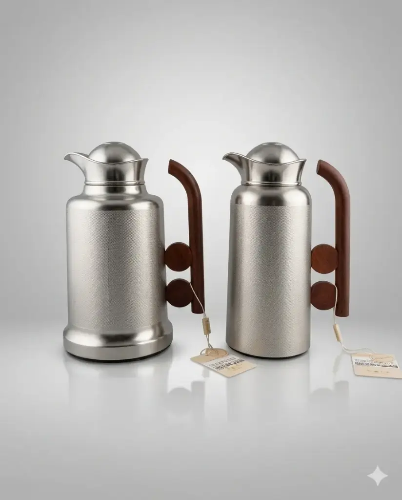 VACUUM FLASK SILVER 1L + 0.7L 2PCS/SET YBIAN IN:HY260018-9
