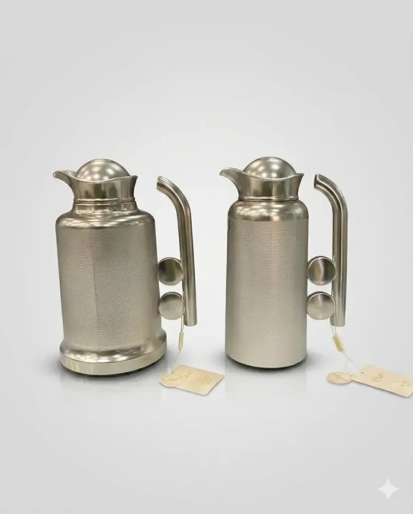 VACUUM FLASK SILVER 1L + 0.7L 2PCS/SET YBIAN IN:HY260018-10