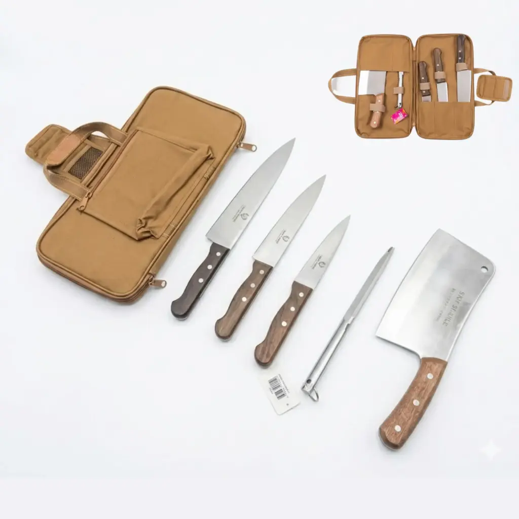 KITCHEN TOOLS BAG (SHARPNER &KNIFE 6,7.5,8,10") COMBO 