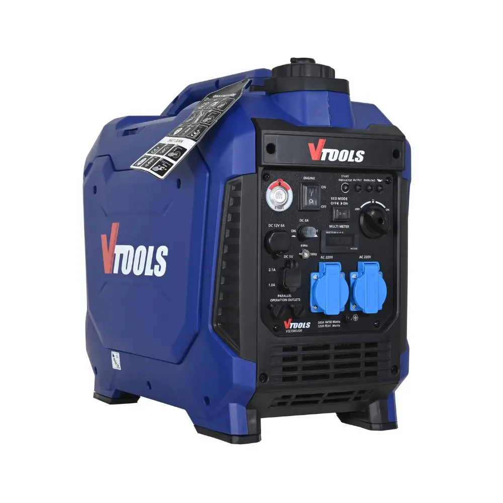 GASOLINE INVERTER GENERATOR 141CC,50HZ/60HZ,230V,RATED 3000W,MAX3200W,REMOTE START VTOOLS