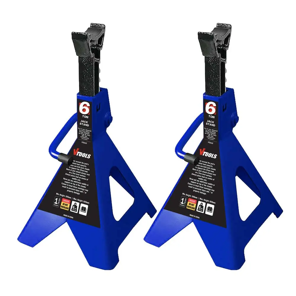 6TON JACK STANDS HEIGHT 395 TO 605MM(2PCS PER SET) VTOOLS