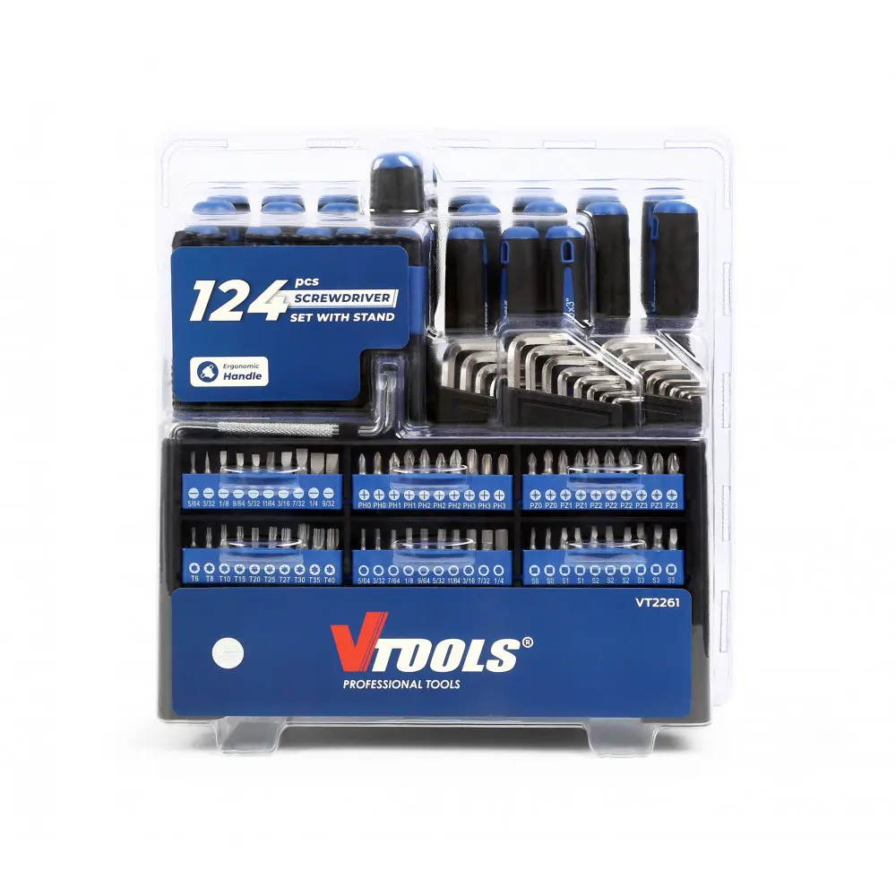 124 PCS SCREWDRIVER SET WITH STAND VTOOLS
