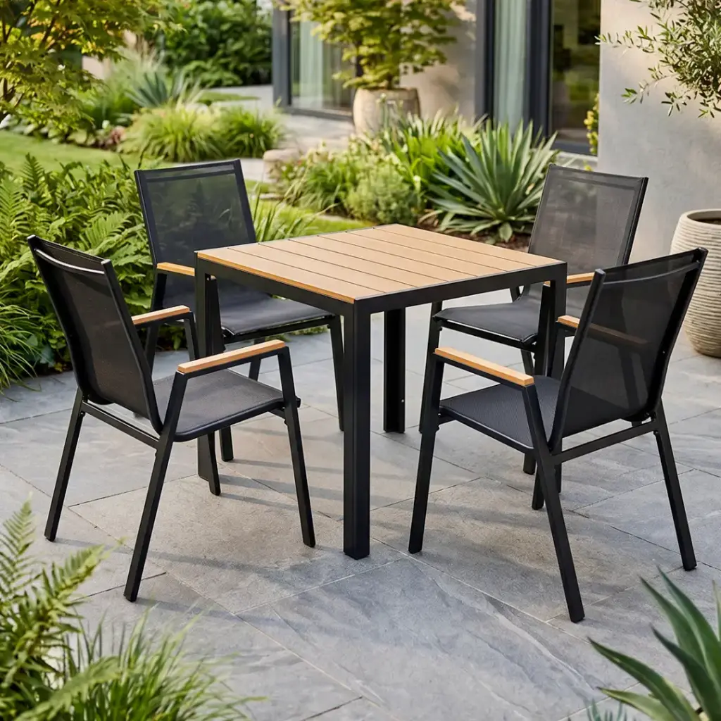 TABLE AND CHAIR SET (1 table+4 chairs) (HY26-0098-2-2)