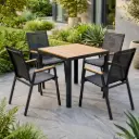 TABLE AND CHAIR SET (1 table+4 chairs) (HY26-0098-2-2)