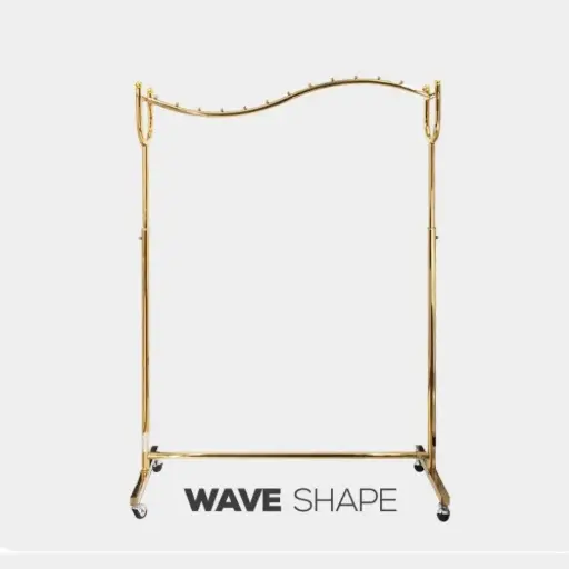 [8974574810698] CLOTH HANGER WAVE GOLDEN 1MM*1035