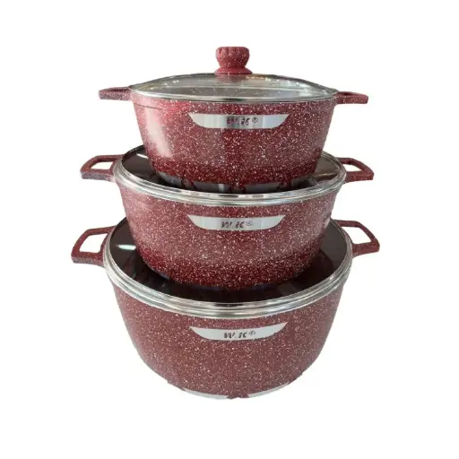 [8001287796107] COOKWARE GRANITE 6 PCS / SET,4 COLOR