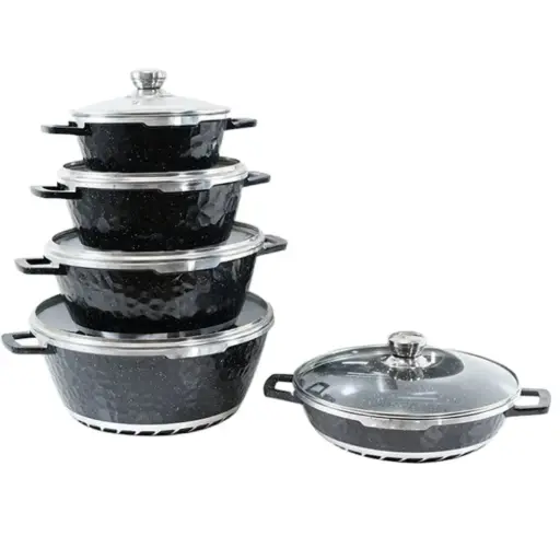 [8001689441100] COOKWARE GRANITE 20CM,24CM,28CM,32CM, 28CM PAN 10PCS/SET