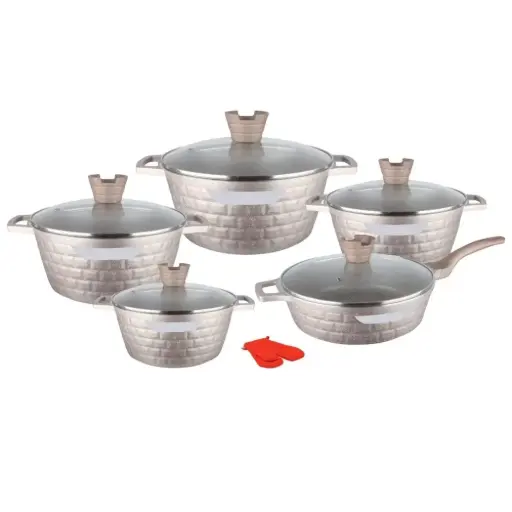[8001287800729] COOKWARE GRANITE 12PCS/SET