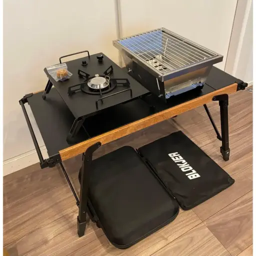 [3207312501014] Camping Table – Ultralight Aluminum Cooking Station with Stove Module