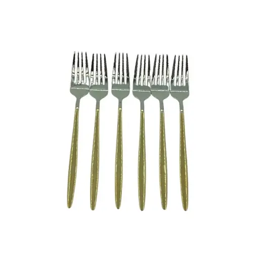 [7894016544060] DESSERT SPOON FORK 6PCS/SET S/STEEL 60G