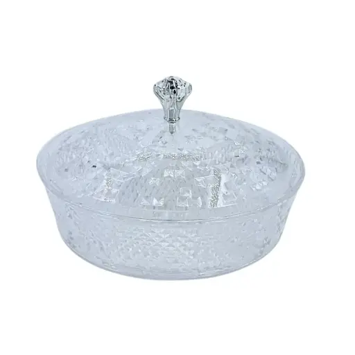 [6945680098227] DELUXE CANDY BOX ROUND CLEAR (HY25-0098-22)