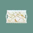 MELAMINE TRAY 27.5*43CM GOLD DESIGN