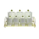 SEASONING JAR WITH SHELF 7PCS SET JC7738-Y342