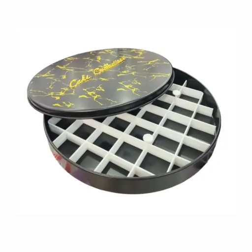 [6194855035042] KANAFA CONTAINER ROUND WITH SHELF 35CM-Include shelf