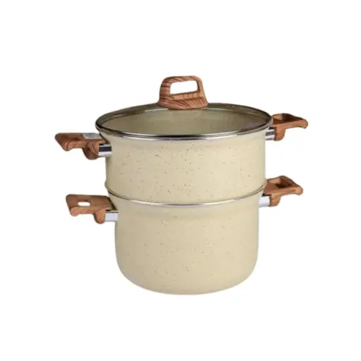 [6288230721498] GRANITE 2 LAYER STEAMER POT 30CM STSPD30C 30 25