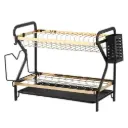 SS GOLD DISH RACK 2LAYER