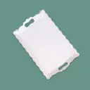 MELAMINE TRAY WHITE 432X271X42CM 2677 432X271X42