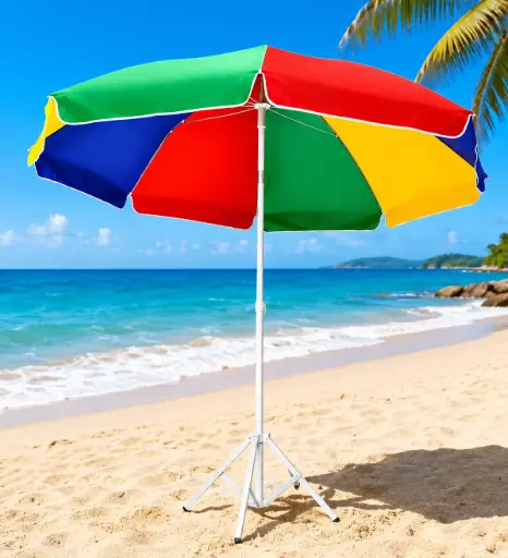 [18-BUWS-K] BEACH UMBRELLA WITH EXTRA STAND 1.3M