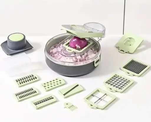 [6935807245634] MULTI FUNCTIONAL 9 IN 1 VEGETABLE CUTTER 9 1