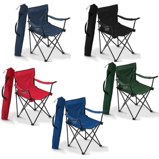 [6970043097159] Folding Camping Chair – with Cup Holder & Carry Bag