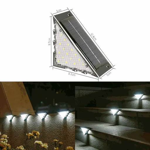 [6962250097381] 2 PCS Solar Step Lights