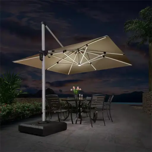 [BH-71] BEACH UMBRELLA WITH LIGHT 3*3MTS