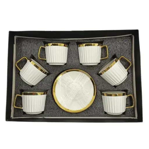 [6988250123059] COFFE CUP 12PCS/SET W&G (HY25-0123-4)