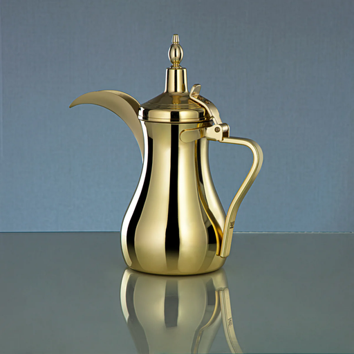 [6501924778128] Stainless Steel Dallah Golden-32oz