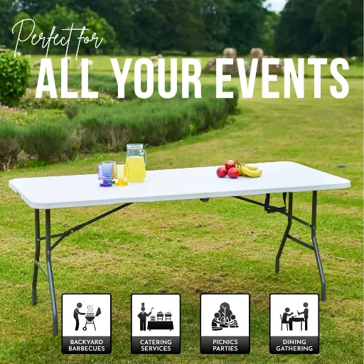 [4337256632911] FOLDABLE TABLE 6FT EM-FH183-B