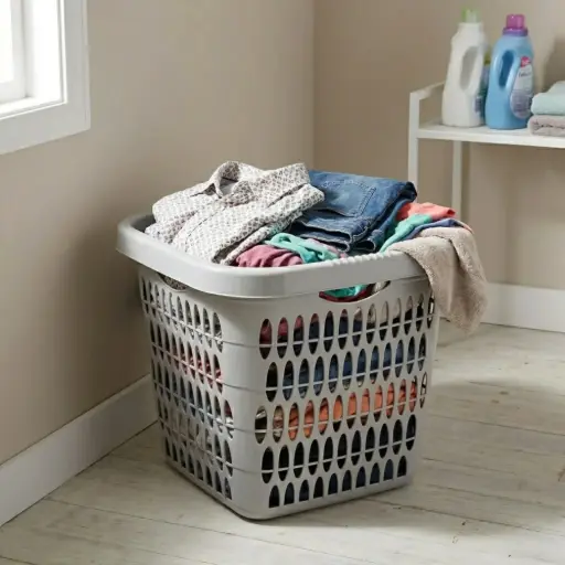 [6194010] LAUNDRY BASKET 42*43CM GREY SMALL