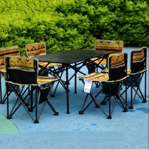[6965717650068] PROTABLE TABLE WITH (6PCS/CHAIR)
