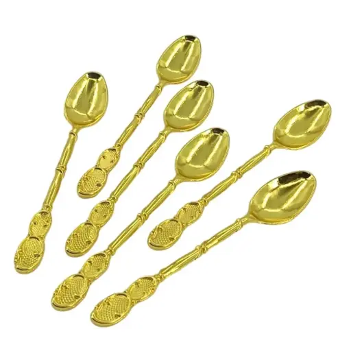 [6987362410439] TEA SPOON 6PCS/SET GOLD (HY24-104-3)