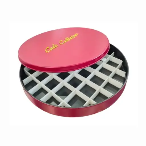 [7894561230098] حاوية كعكة مستديرة مع رف - 35 سم