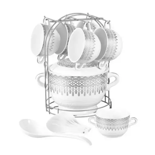 [6970043170098] SOUP 15PCS/SET WITH STAND (2511-16001-17-9)